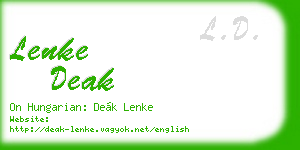 lenke deak business card