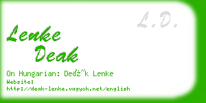 lenke deak business card